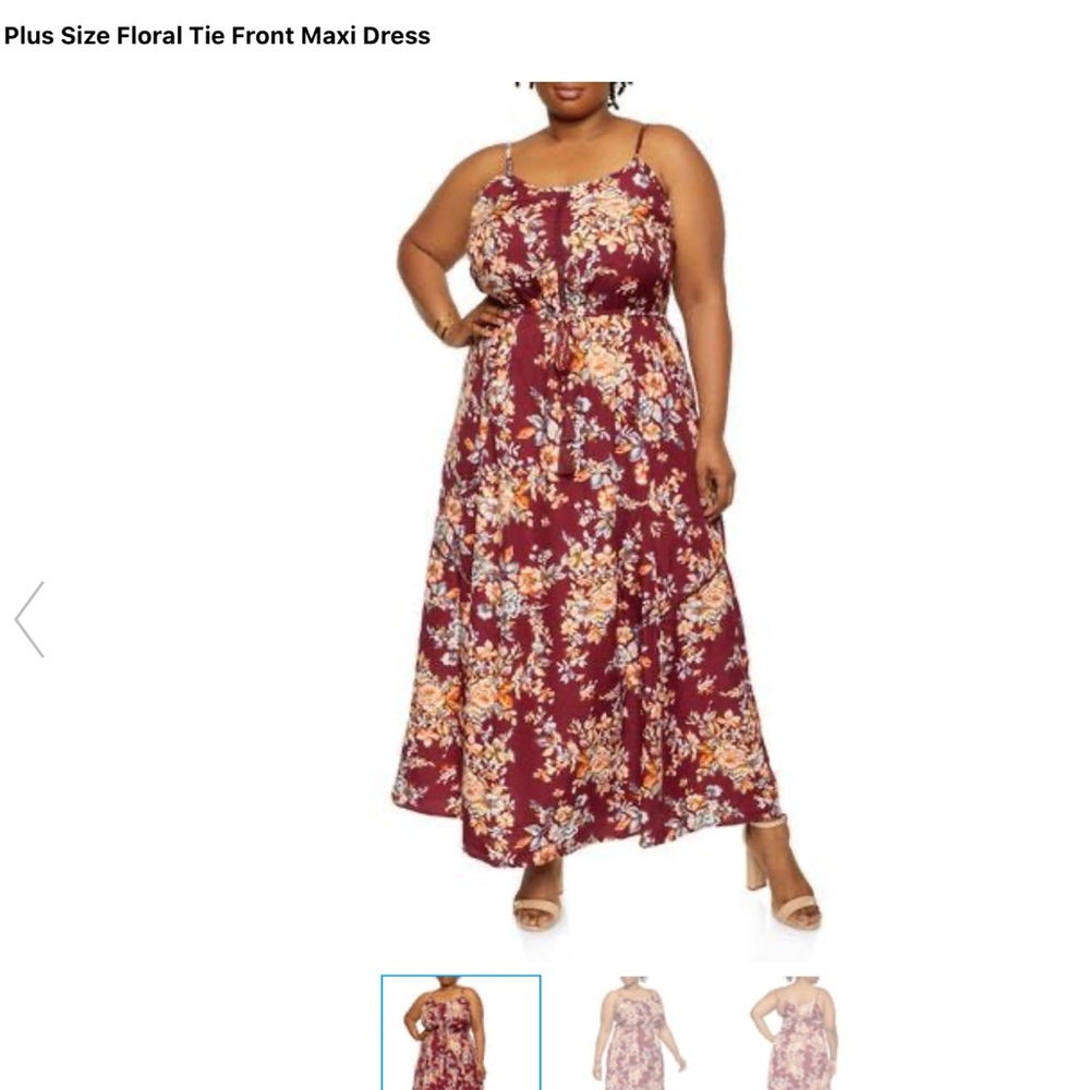 Floral Front Tie Maxi Dress